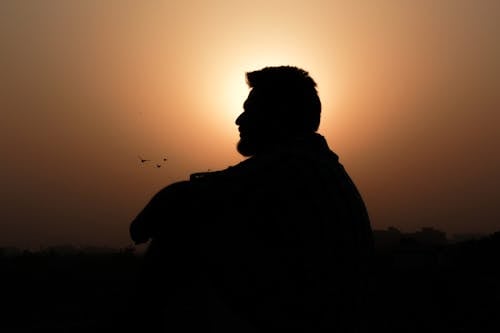 Silhouette Photo Of Man