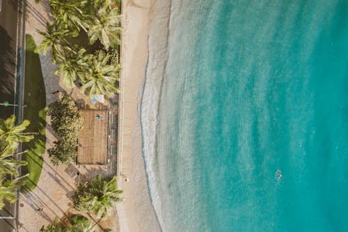 Kostnadsfri bild av beach goers, drome, drönarfotografering