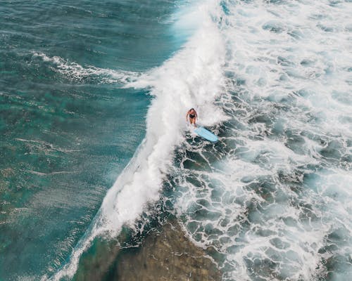 Foto d'estoc gratuïta de càmera drone, dron, fer surf