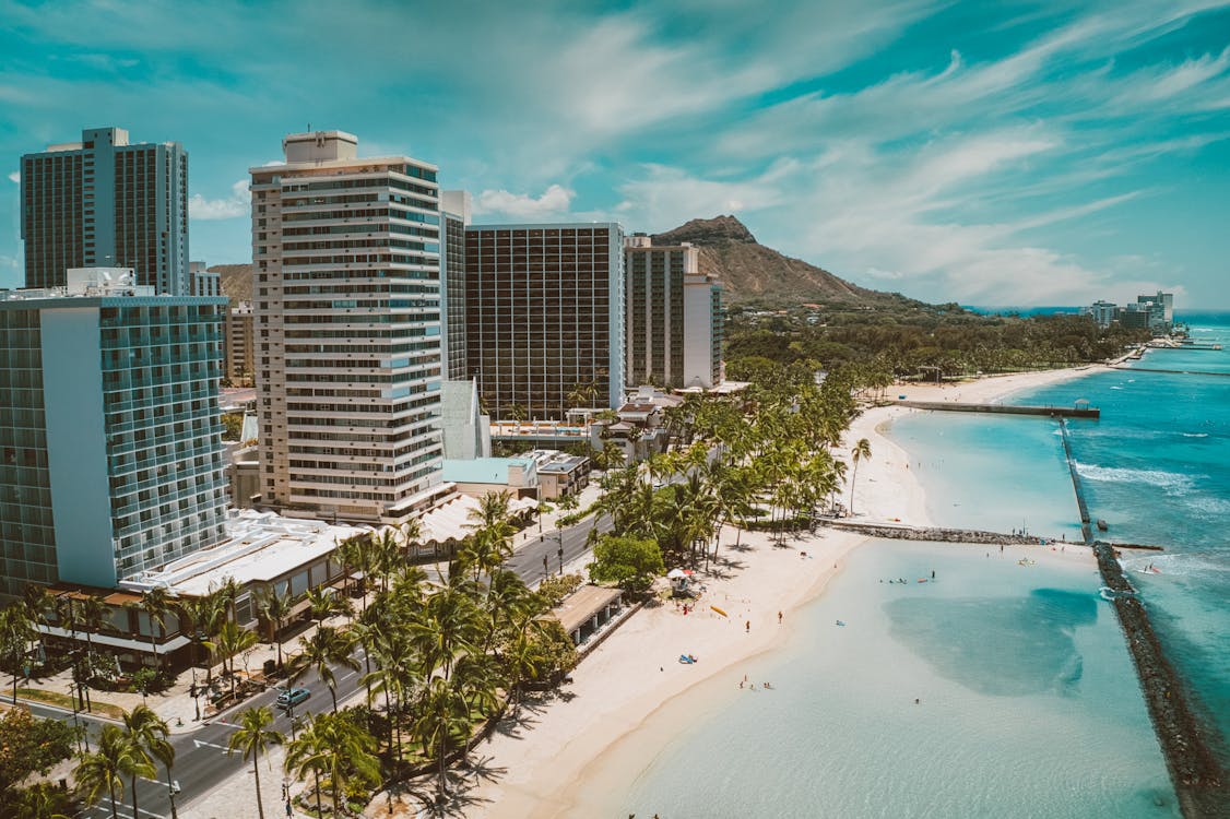 High Rise Buildings Near Waikiki Beach