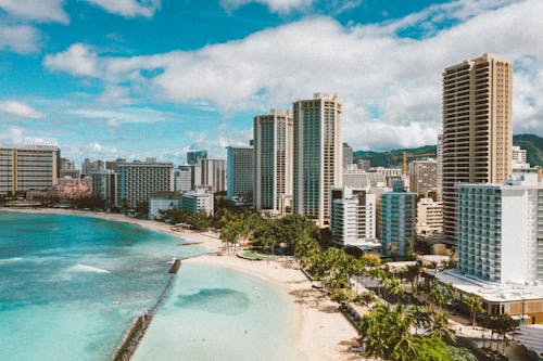 High Rise Buildings Near Body of Water