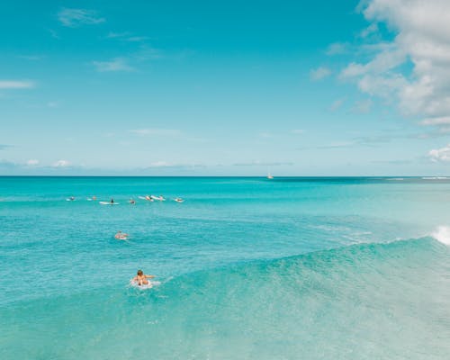Darmowe zdjęcie z galerii z błękitne niebo, hawaje, morze