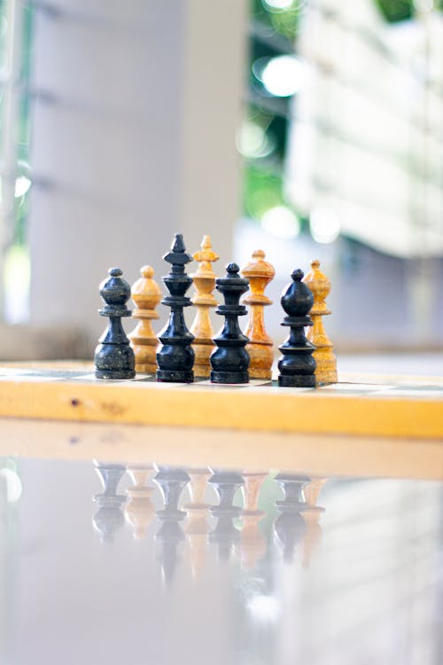 Free Wooden Chess Pieces Stock Photo