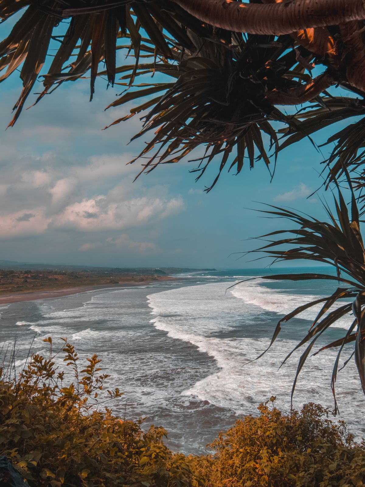 Coastal waters and scenery on the island of Java