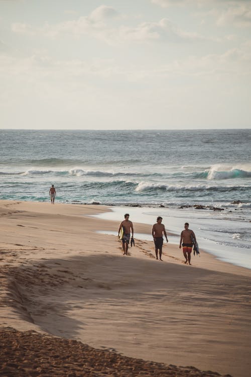 People Walking on the Beach