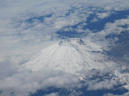 Бесплатное стоковое фото с Аэрофотосъемка, вулкан, гора