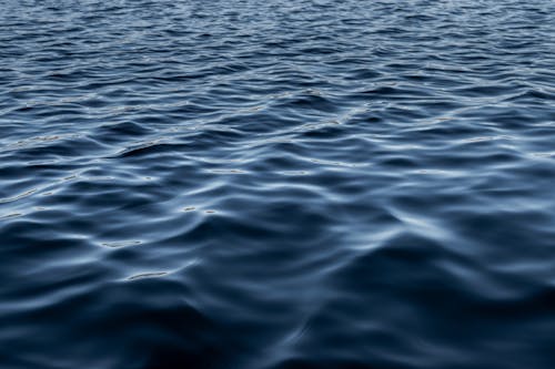 Calm rippling blue sea water surface