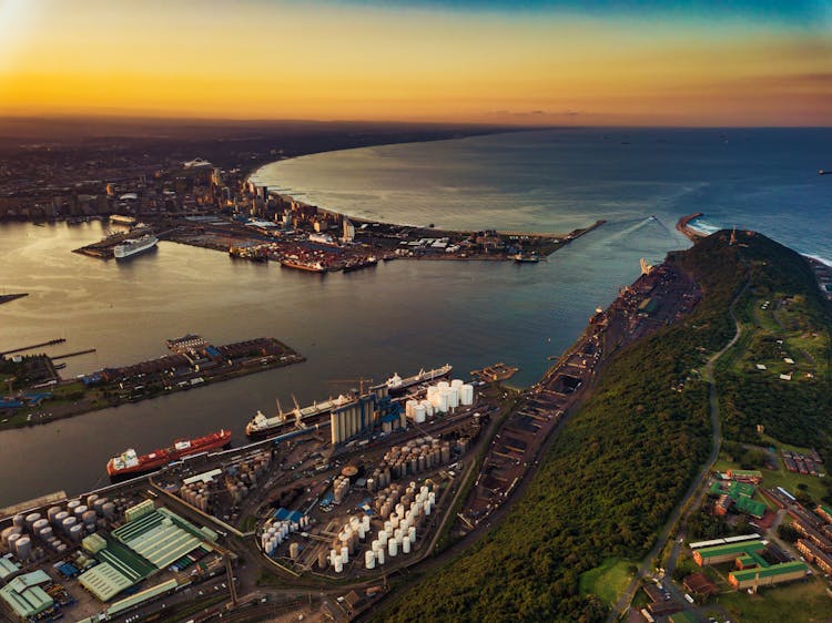 Birds Eye View Of The Port Of Durban