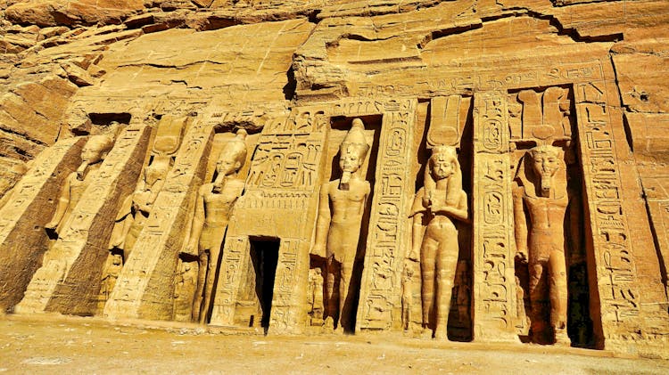 Egyptian Sculptures In Wall