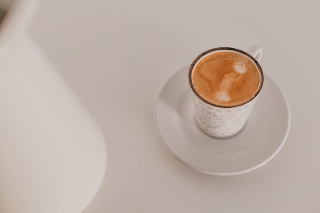 White Ceramic Mug with Coffee
