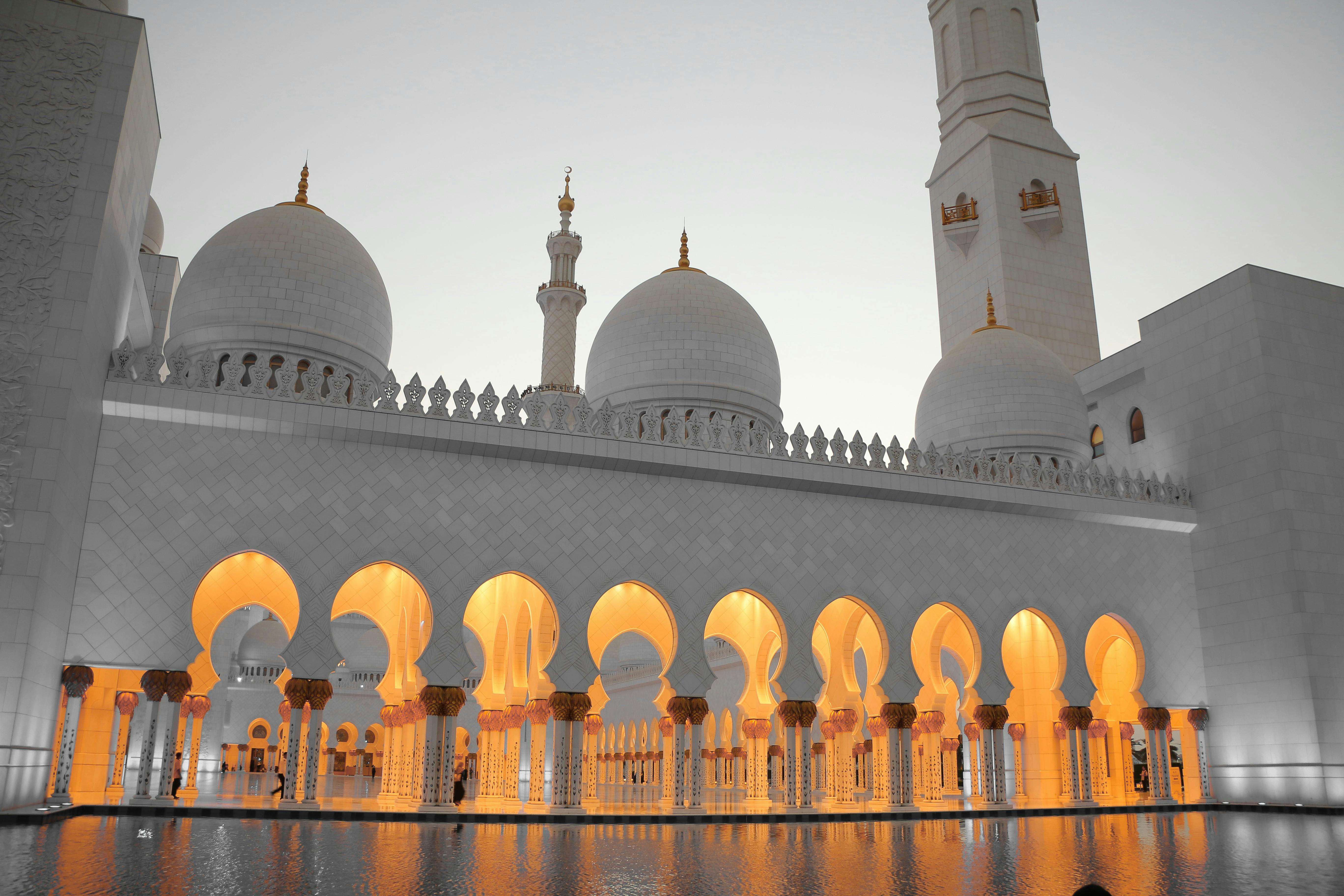 Wallpaper Sheikh Zayed Mosque Abu Dhabi sky sunset 4k Architecture  16649