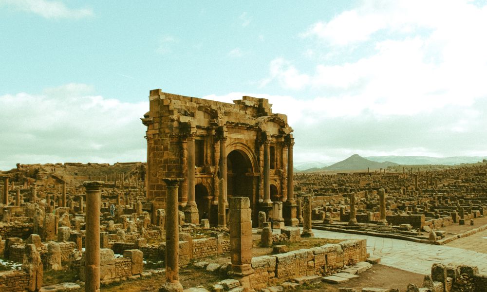 Roman ruins Timgad Algeria archeology