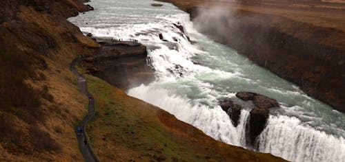 Foto profissional grátis de cachoeira, fotografia com drone, fotografia da natureza