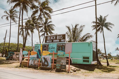 Foto stok gratis awan, bis, bus pantai