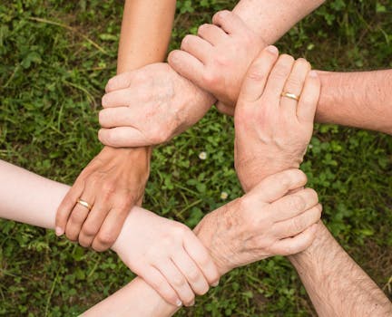 Free stock photo of hands, people, ground, group