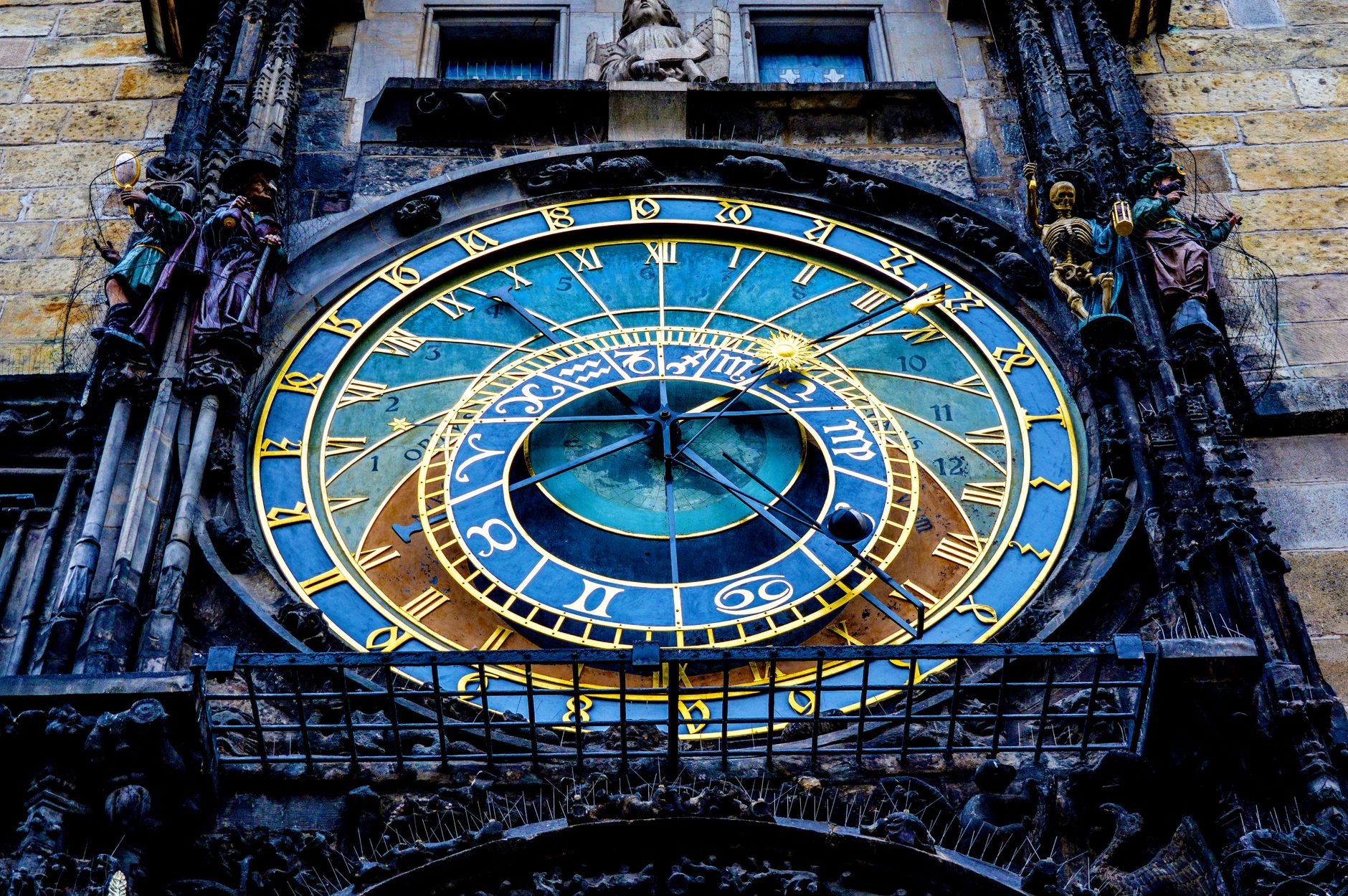 Close-up of the medieval Prague Astronomical Clock. A symbol of time and artistry.