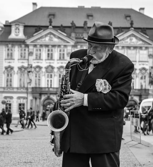 Gratis lagerfoto af gammel, gråtonefotografering, hat