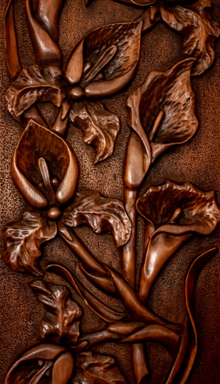 Embossed Wood Carving Design