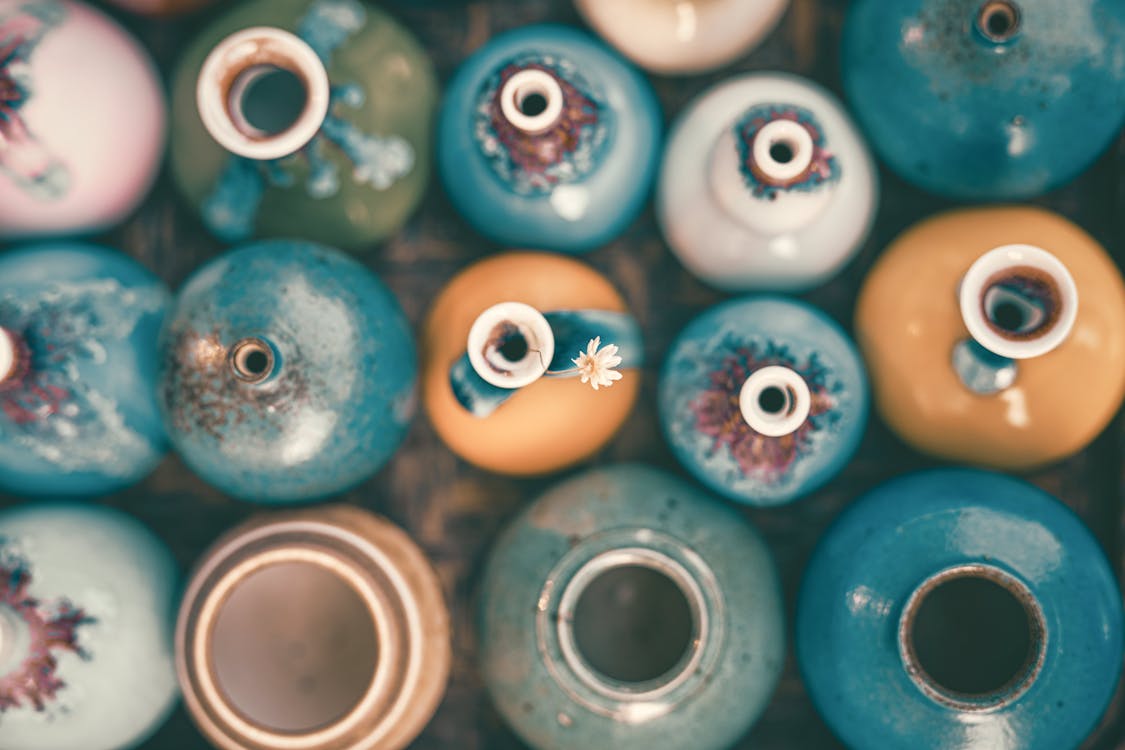 Free  Ceramic Vases with Different Designs Stock Photo
