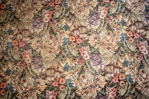Free Close Up Photo of Retro Tapestry Fabric Stock Photo