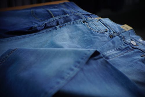 Foto d'estoc gratuïta de pantaló texà blau