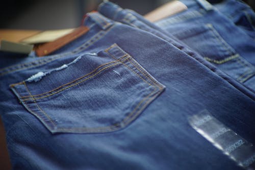 Foto stok gratis jeans biru