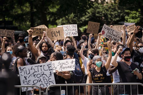 Kostenlos Menge Von Demonstranten, Die Schilder Halten Stock-Foto