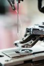 Silver Sewing Machine in Tilt Shift Lens
