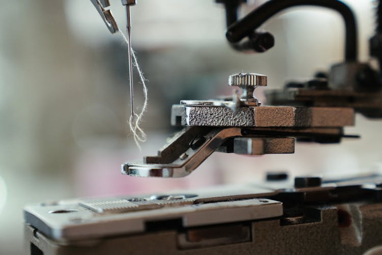 Black And Silver Sewing Machine