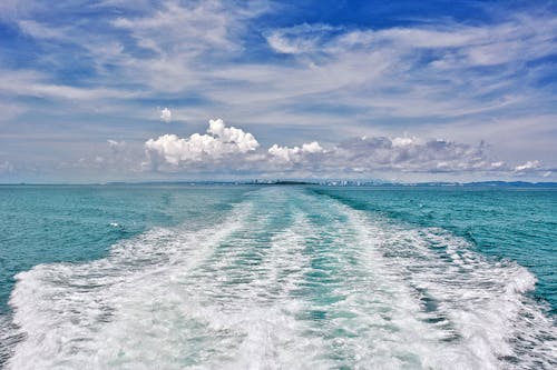 Water Trail behind a Ferry 