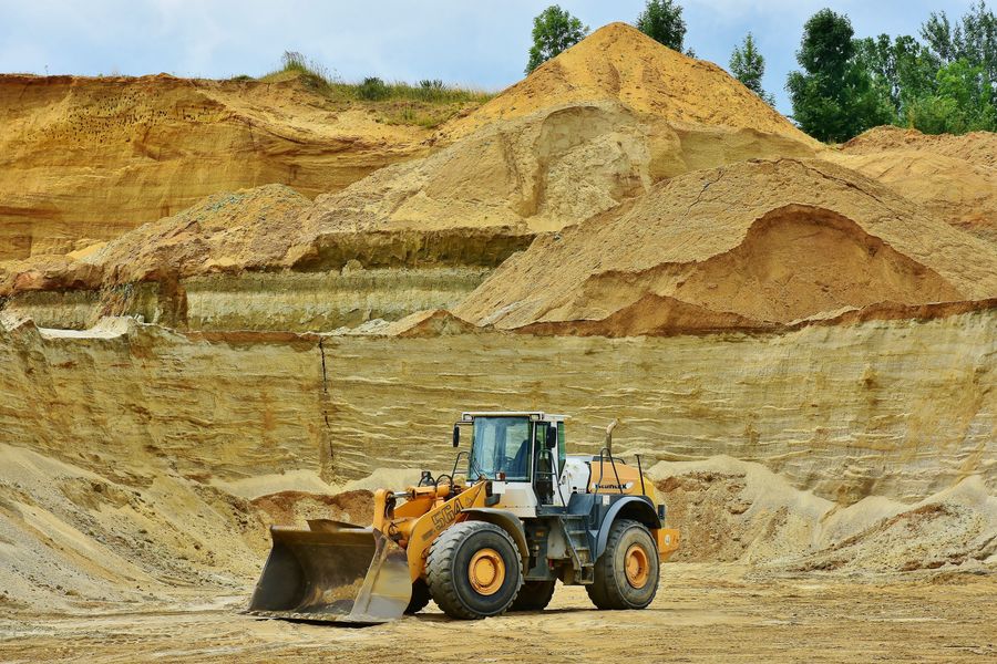 Mine workers in protective safety equipment