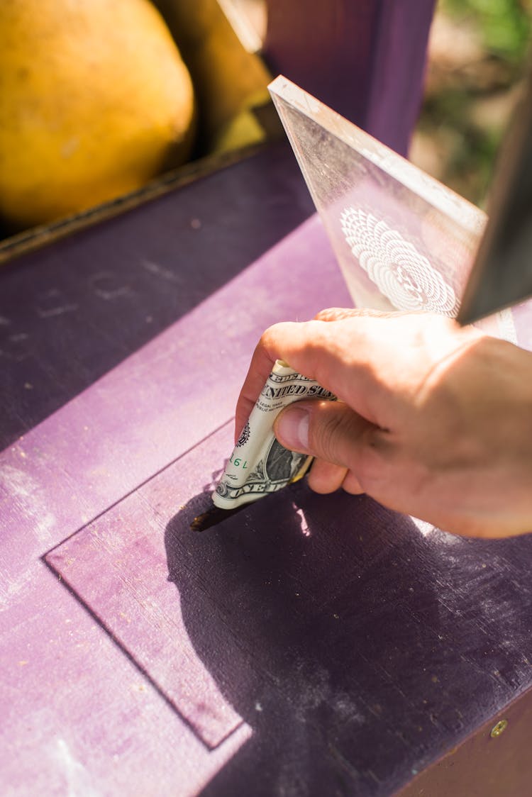 Person Donating Money