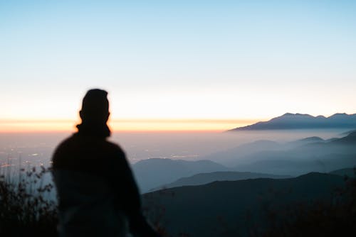 おとこ, ゴールデンアワー, シルエットの無料の写真素材