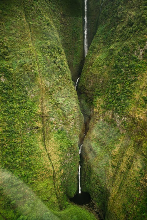 Drone Shot of a Waterfall