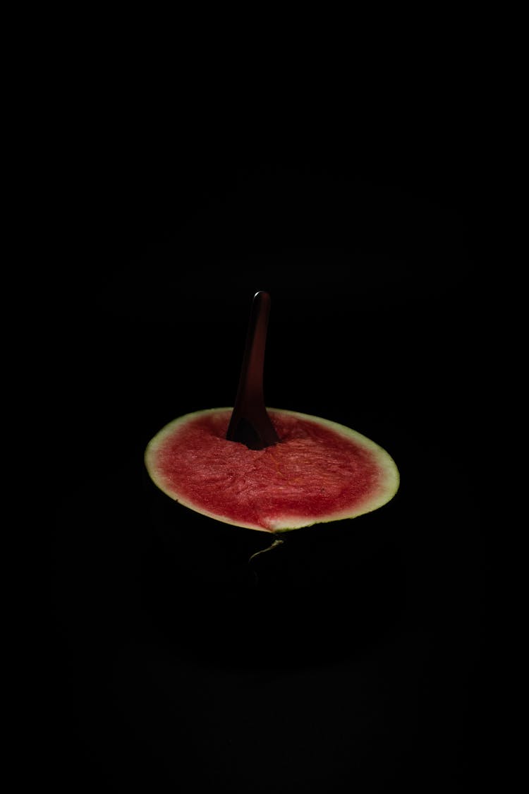 Sliced Watermelon With Black Background