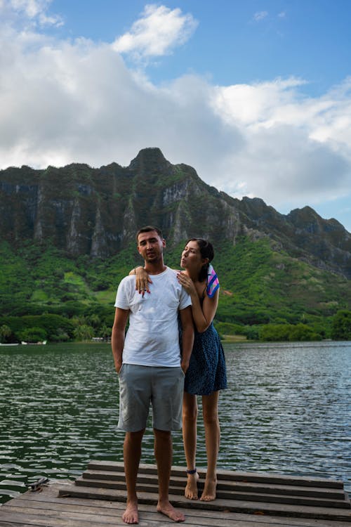 Couple Together on Lakeside