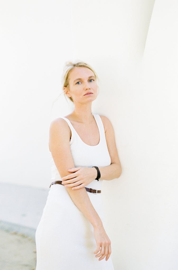 Photo Of Woman Wearing White Tank Top