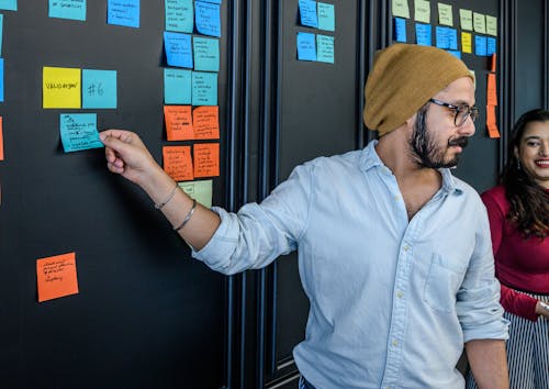 A Bearded Man Wearing Brown Beanie