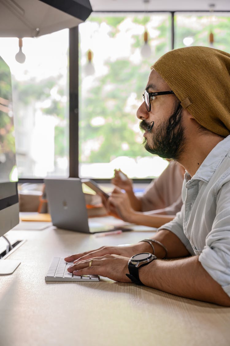 Man Looking At Screen