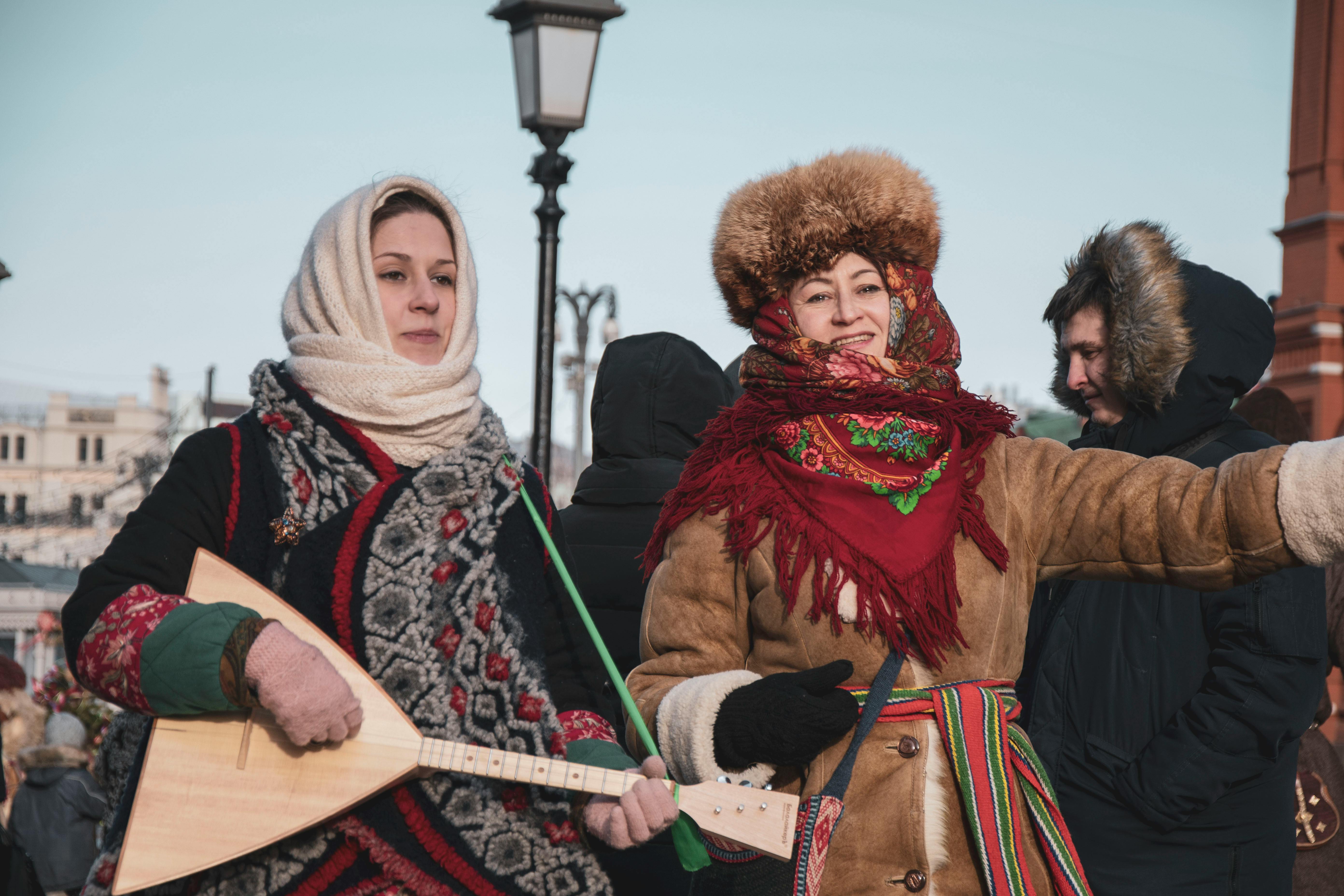 People Wearing Traditional Russian Clothing · Free Stock Photo