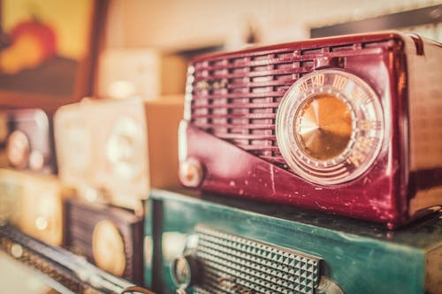 Gratis lagerfoto af årgang, radioer, vintage baggrund