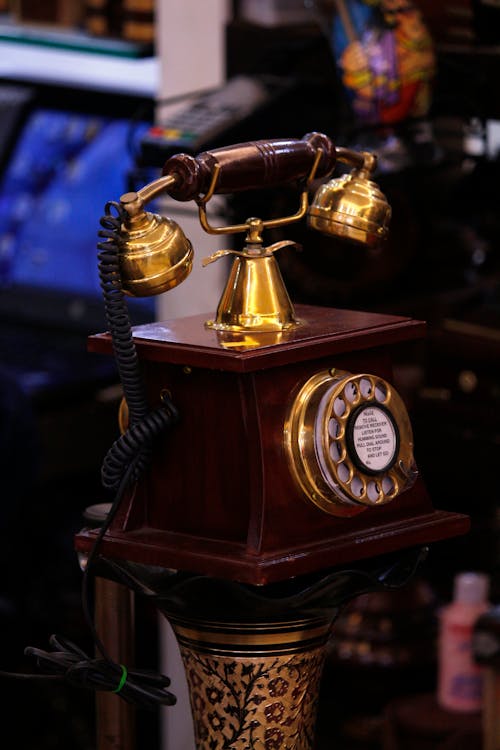Free stock photo of antique, antique telephone, classic