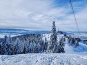 View of Mountains in Winter