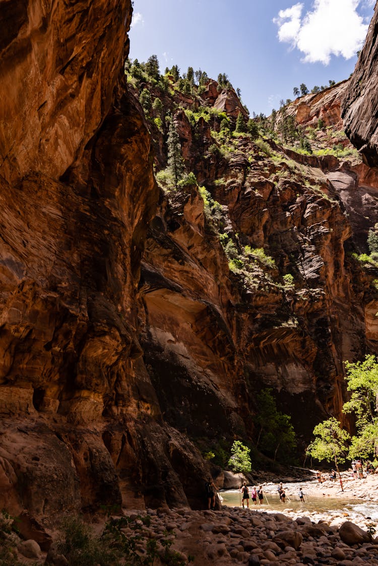 Brown Rocky Mountain At Zion National Park, Utah