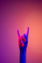 Persons Hand Doing Peace Sign