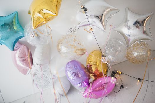 Vibrant collection of star-shaped balloons perfect for festive decor and celebrations.