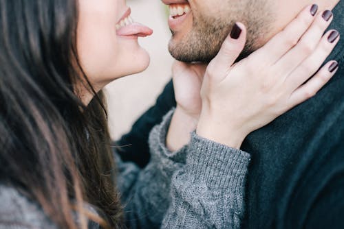 Free Woman Making Fun With Her Tongue Out Stock Photo