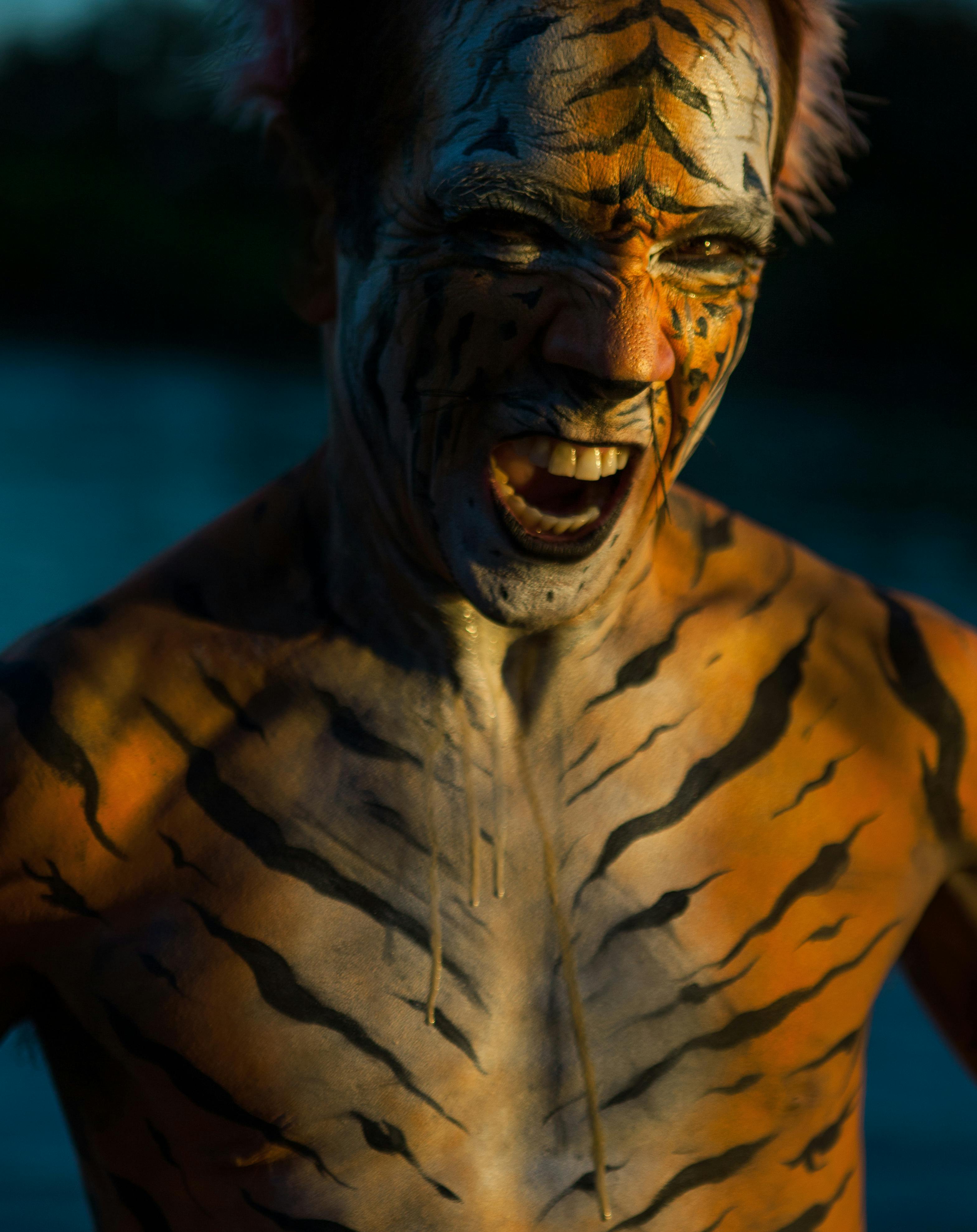 Close-up of a Man with Body Art · Free Stock Photo