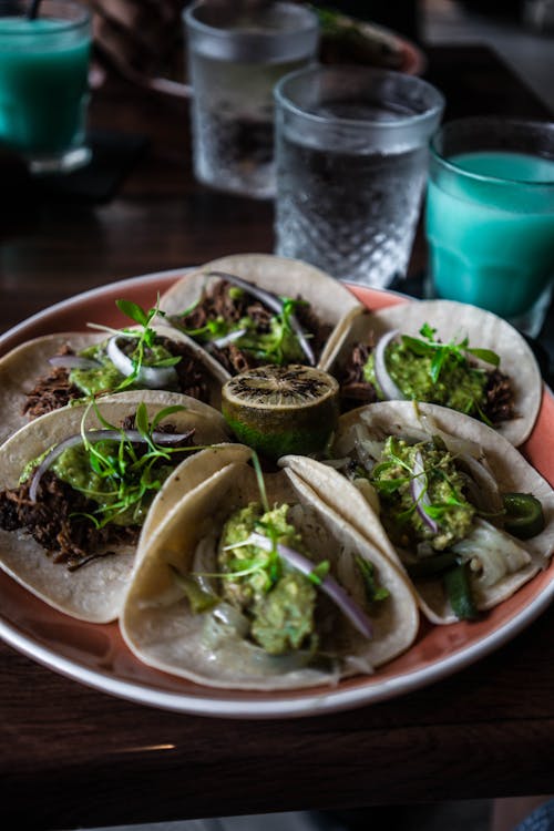 Free Photo Of Tortilla Wraps On Plate Stock Photo