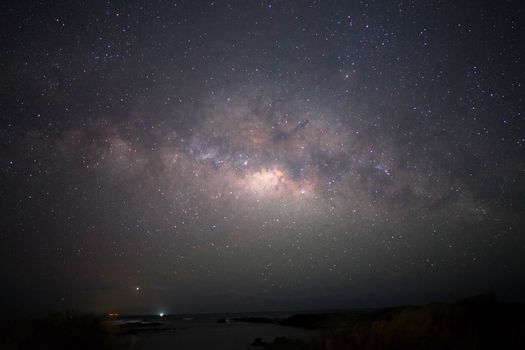 银河系那令人惊叹的景象，用无数的星星和天体奇观照亮了夜空